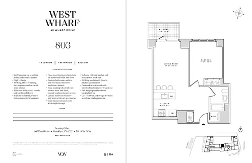Floor plan 1 Bedroom / 1 Bathroom
