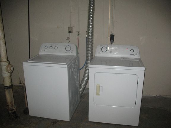 Washer and dryer in bacement