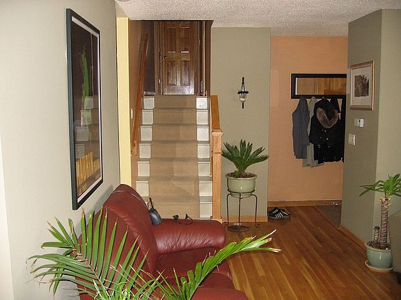 hallway view from living room -stairs up to bedrooms