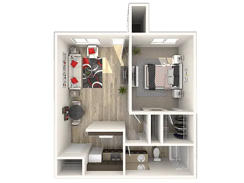 Floor plan Willow (1x1)