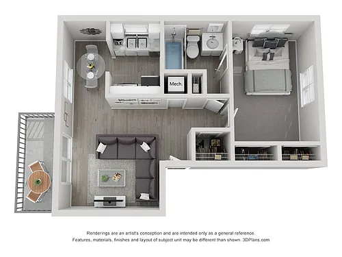 Floor plan One Bedroom