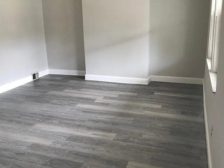 Bright, light gray tones with new waterproof, strong, LifeProof flooring.