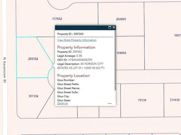 Pn 289382 40 Horizon City Ests Lot 29, El Paso, TX 79928