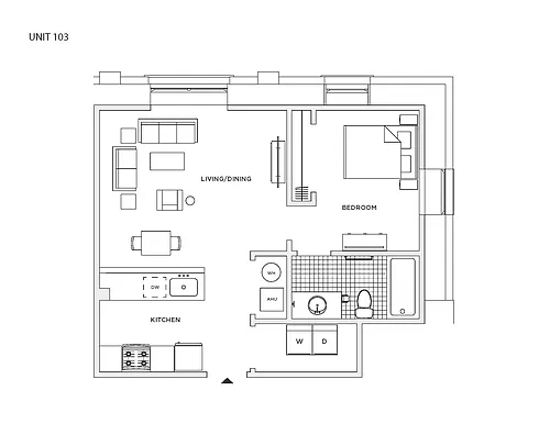 Floor plan Ground Floor 1 Bedroom