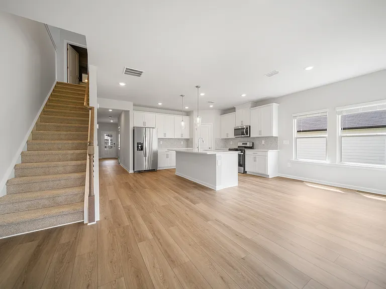 Main Level, kitchen dining area, living room