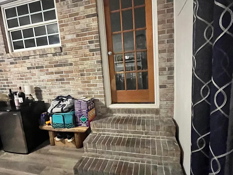 Door to Kitchen/dining room from flex space.