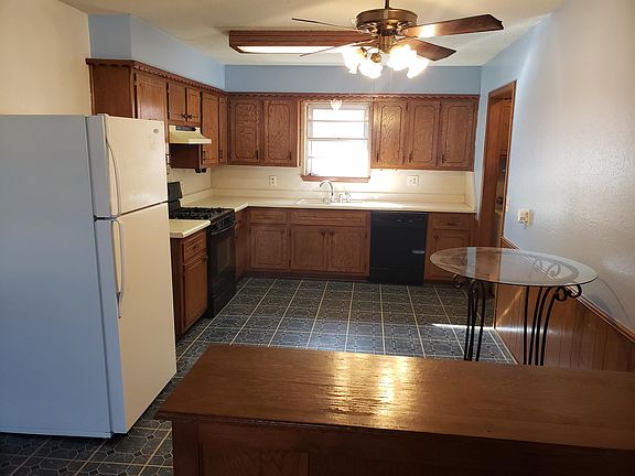 Large kitchen has refrigerator included, or can be removed at the tenant's request.