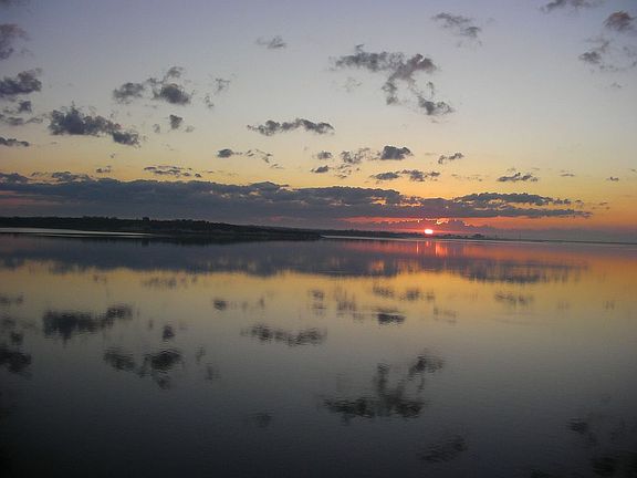 View of lake at Sunrise
