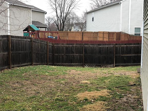 Back yard and privacy fence