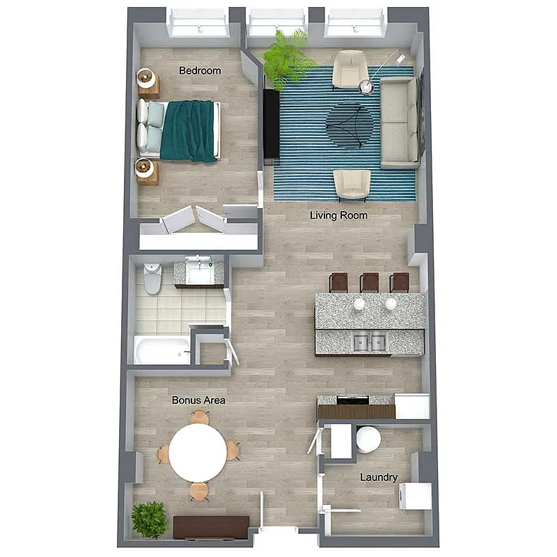 Floor plan Rhine Loft + Bonus Room