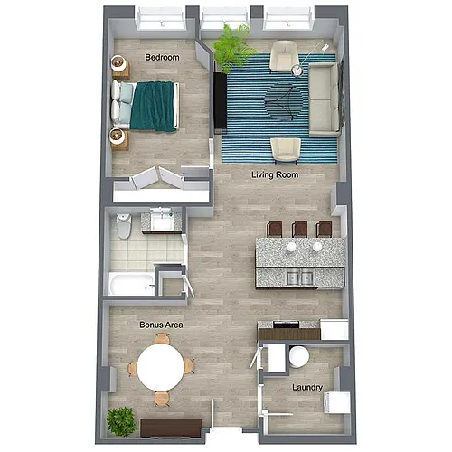 Floor plan Rhine Loft + Bonus Room