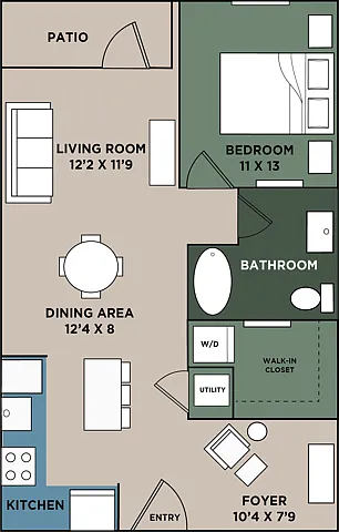 The Neptune 1 Bedroom 1 Bath The Neptune 1 Bedroom 1 Bath