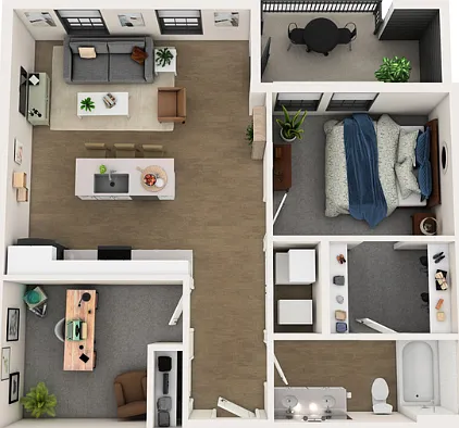 Apartment Home B Floorplan View Apartment Home B Floorplan View