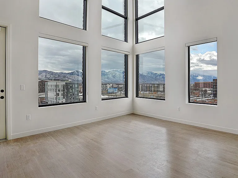 A bright, open living room designed for modern urban living.