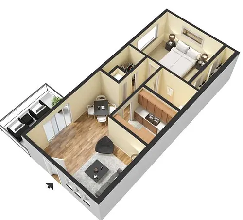 Floor plan One Bedroom