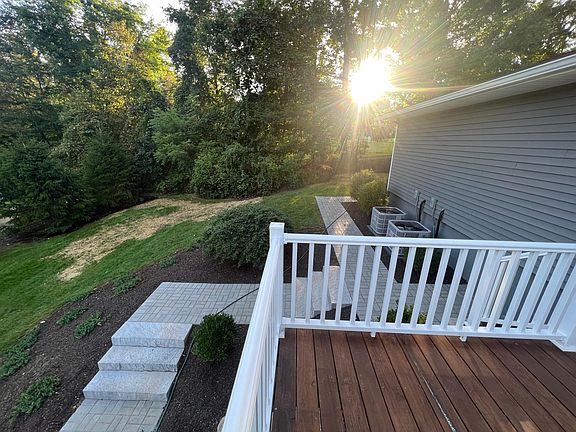 Deck and backyard
