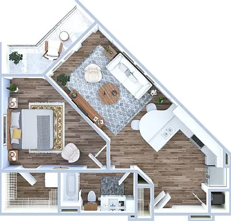 1 Bedroom | 1 Bath | 727 sq ft 1 Bedroom | 1 Bath | 727 sq ft