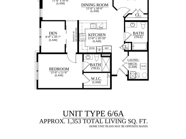UNIT TYPE 6/6A Plan, Springside Lofts