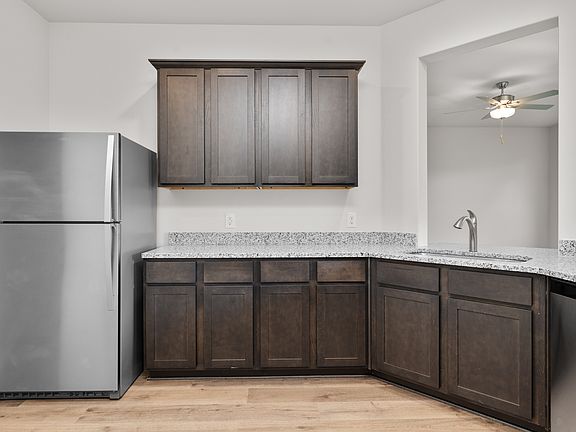 The kitchen has extra counterspace that makes the cooking process easier than ever.