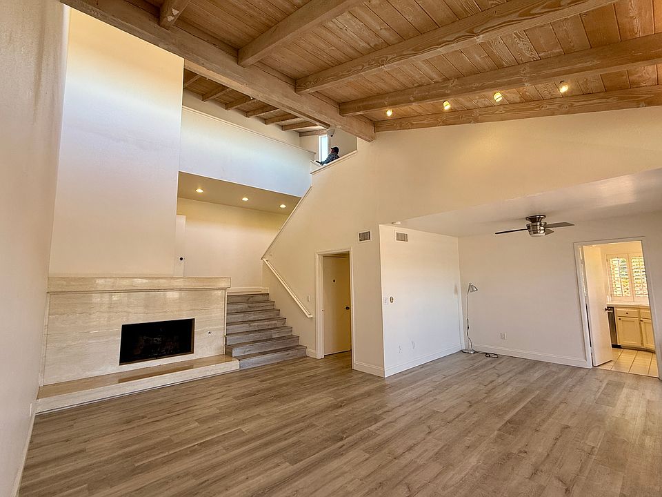 Soaring vaulted ceiling from living room to 3rd floor ceiling