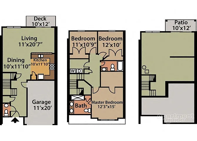 Floor plan Lavender Basement 3 bath