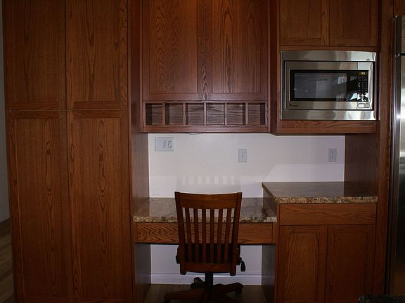 Kitchen desk with mail slots