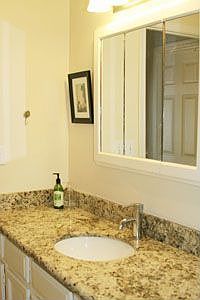 Granite countertop in master bath
