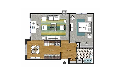 Floor plan 1 Bedroom