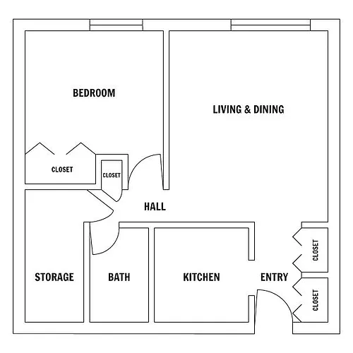 Floor plan One Bedroom