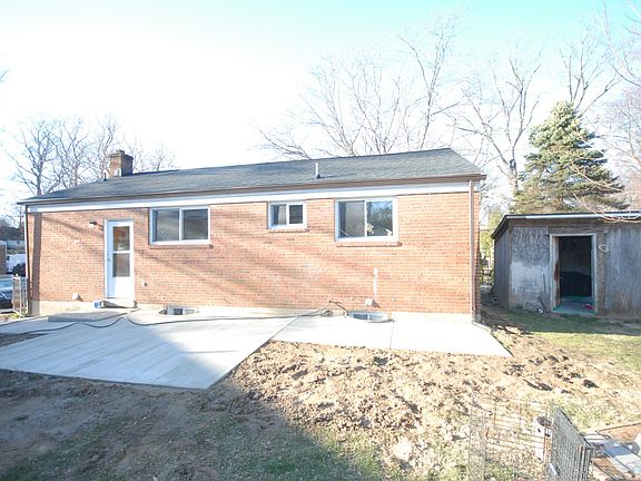 Back exterior, new patio