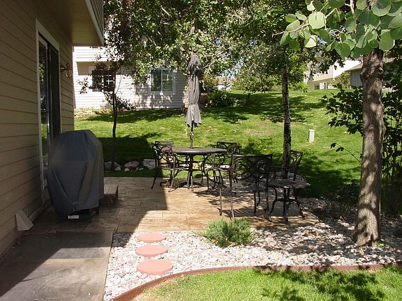 Concrete patio - east side, great for shady afternoons