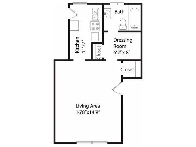Floor plan Raleigh Efficiency
