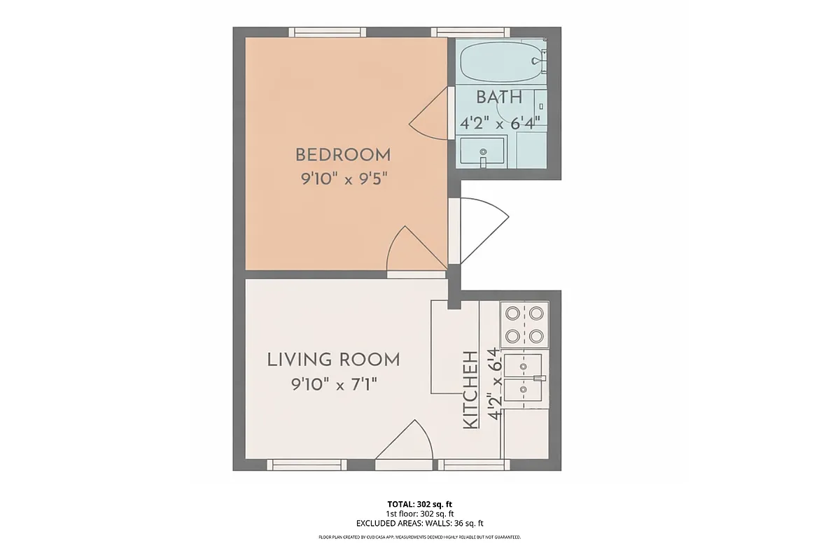 Floor plan 1 Bedroom B