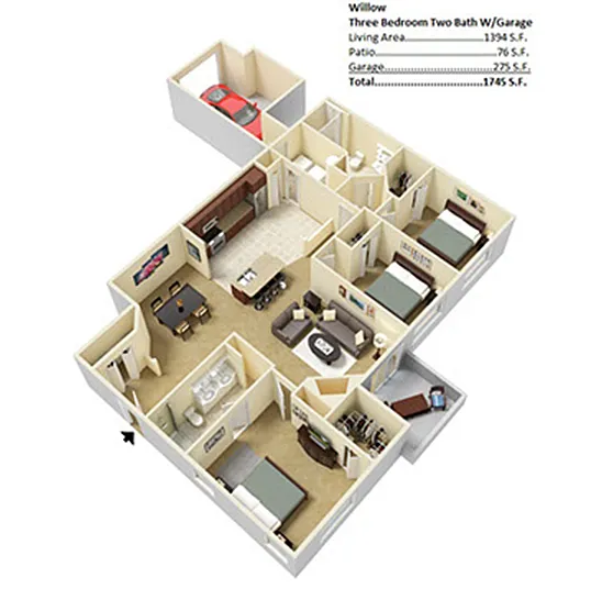 Floor plan willow
