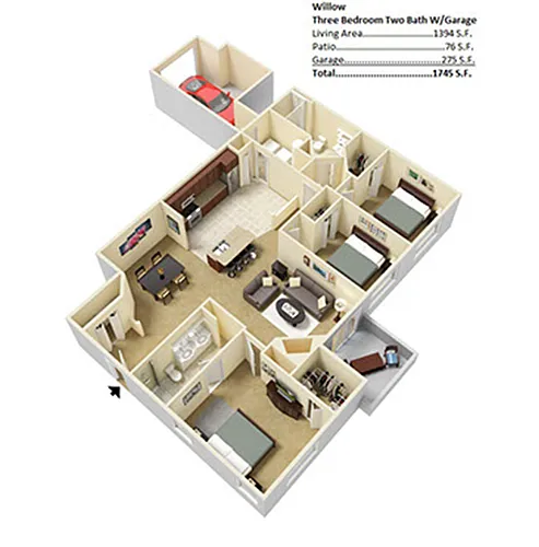 Floor plan willow