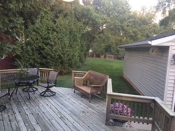 Backyard view from deck