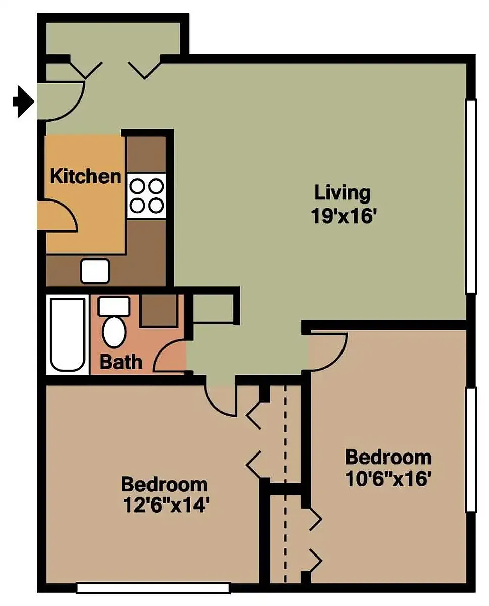 Floor plan Two bedroom A