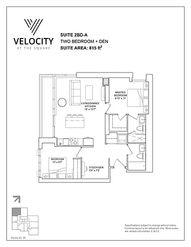 Floor plan 2BD-A