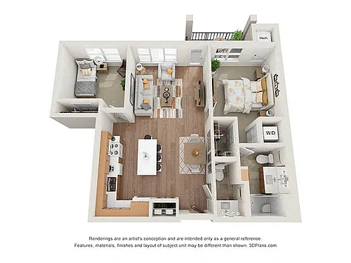 Floor plan Two Bedroom - C