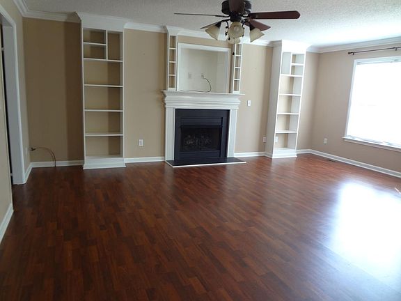 Living Area W/ Gas Logs and Built Ins