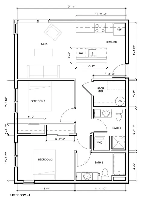 Floor plan 2X2