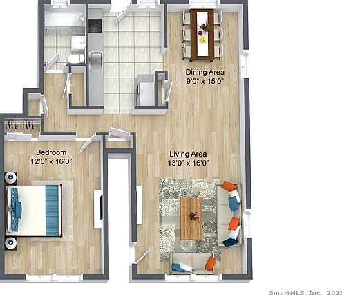 1-Bedroom Layout on First Floor Apartments