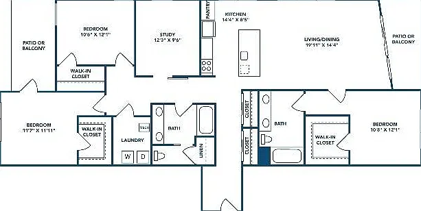 3 Bedroom | 2 Bath | 1573 SF 3 Bedroom | 2 Bath | 1573 SF