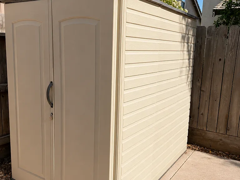 Backyard storage shed