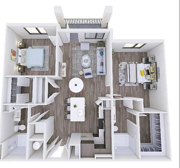 2 Bedroom, 2 Bathroom 2 Bedroom, 2 Bathroom