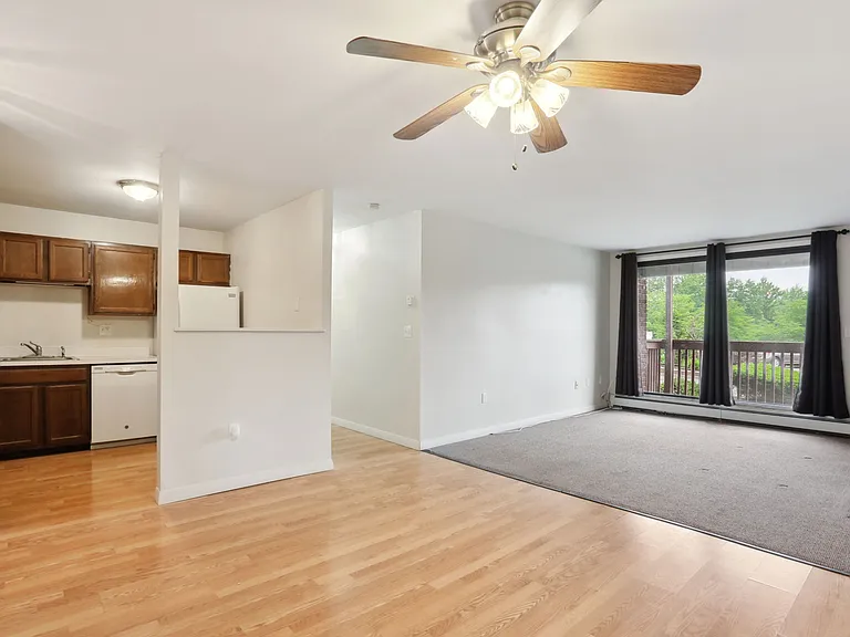 SHOWS OPEN CONCEPT ( NOTE OLD KITCHEN SHOWN- NEW CABINETS JUST INSTALLED WHITE!)
