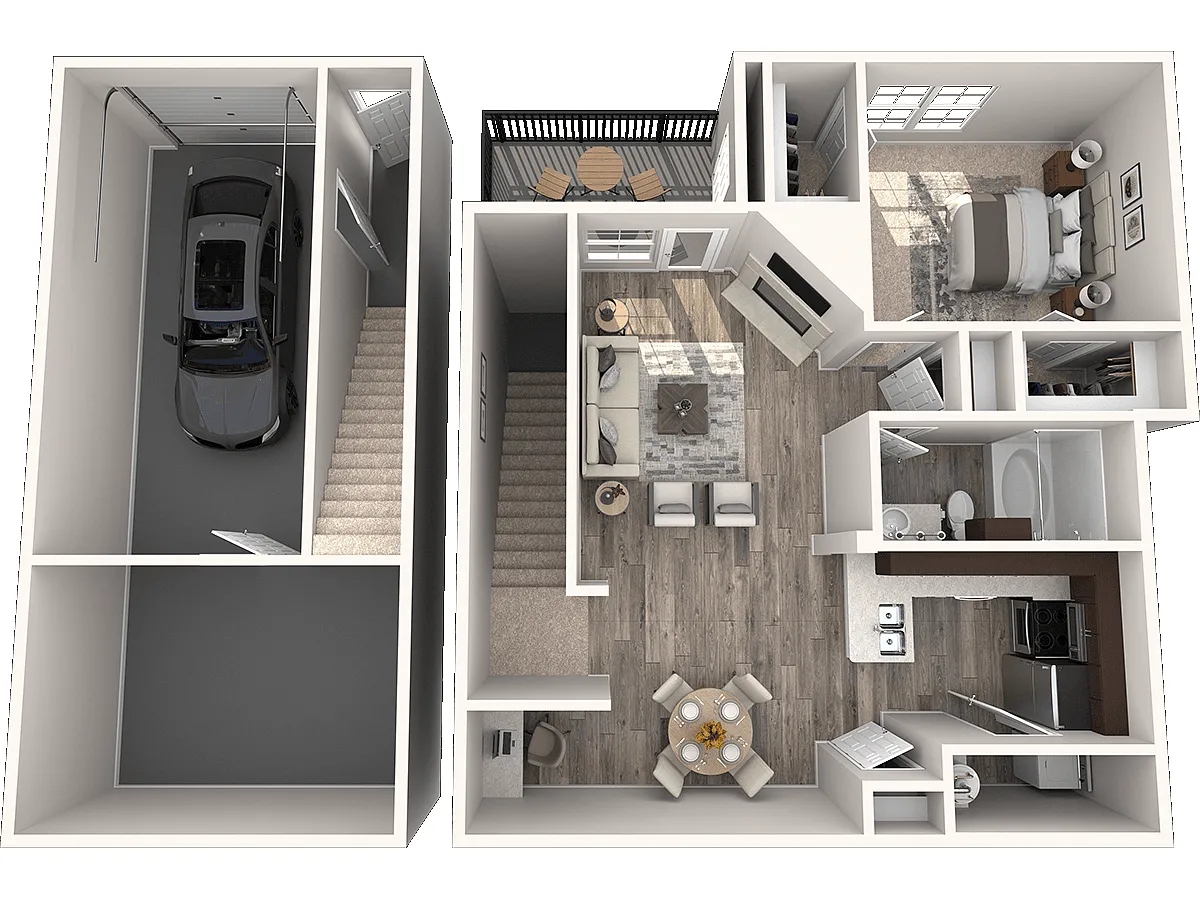 Floor plan A9 1148 Sq. Ft. 2nd Fl. With Garage & Extra Bonus 