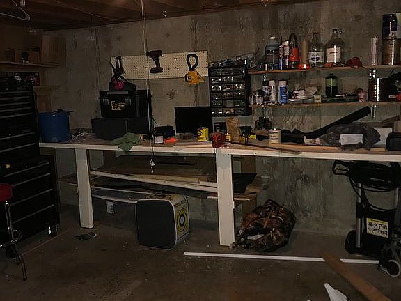 Workshop in basement