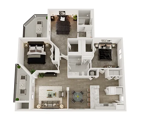 Floor plan Durham 3x2