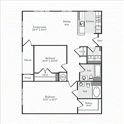 Floor plan 2 Bedrooms C